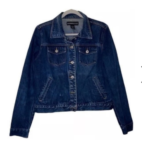 EUC Express denim jacket size Medium - Picture 6 of 8